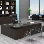 RS-B2001 2Mx1.6M large size modern CEO office furniture wood table with cabinet